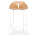 Showcasing Pasama 65cm Matte White Bar Stool - Natural BS10532-SU Bar Stool by Calibre Furniturs