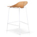 65cm Matte White Bar Stool - Natural - image 4