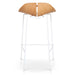 65cm Matte White Bar Stool - Natural - image 5