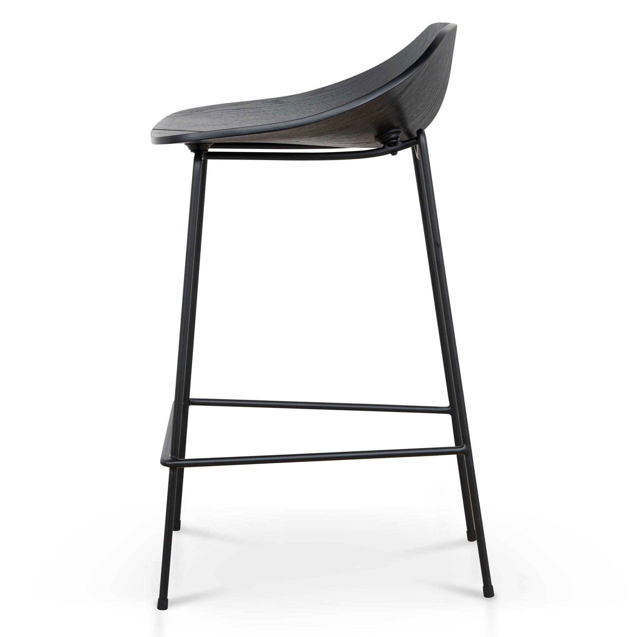 65cm Bar Stool - Full Black - image 3