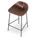 65cm Matte Black Bar Stool - Walnut - image 6