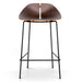 65cm Matte Black Bar Stool - Walnut - image 2