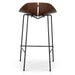 65cm Matte Black Bar Stool - Walnut - image 5