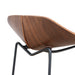 65cm Matte Black Bar Stool - Walnut - image 7
