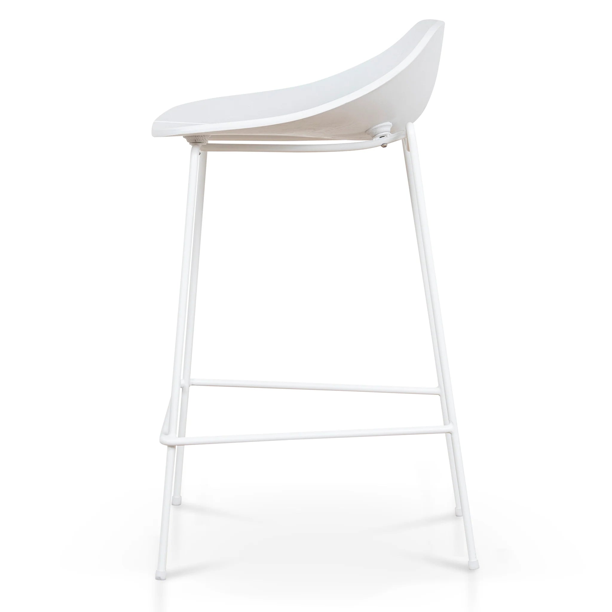 Showcasing Minara 65cm Bar Stool - Full White BS10535-SU Bar Stool by Calibre Furniturs