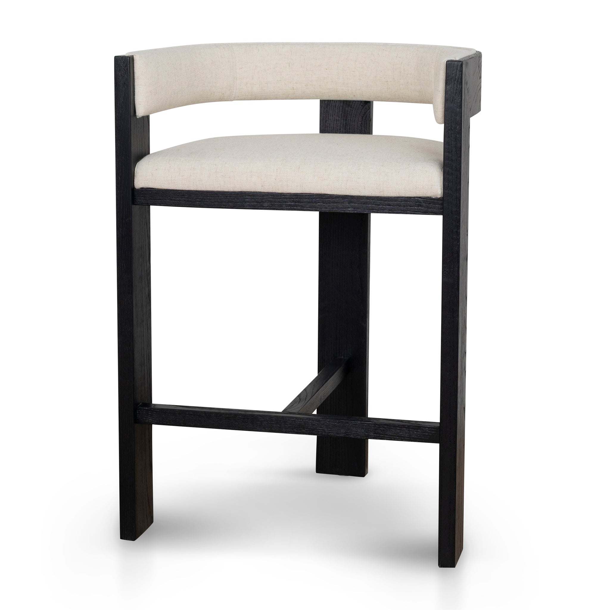Black ELM Barstool - Dawn Beige