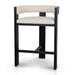 Black ELM Barstool - Dawn Beige