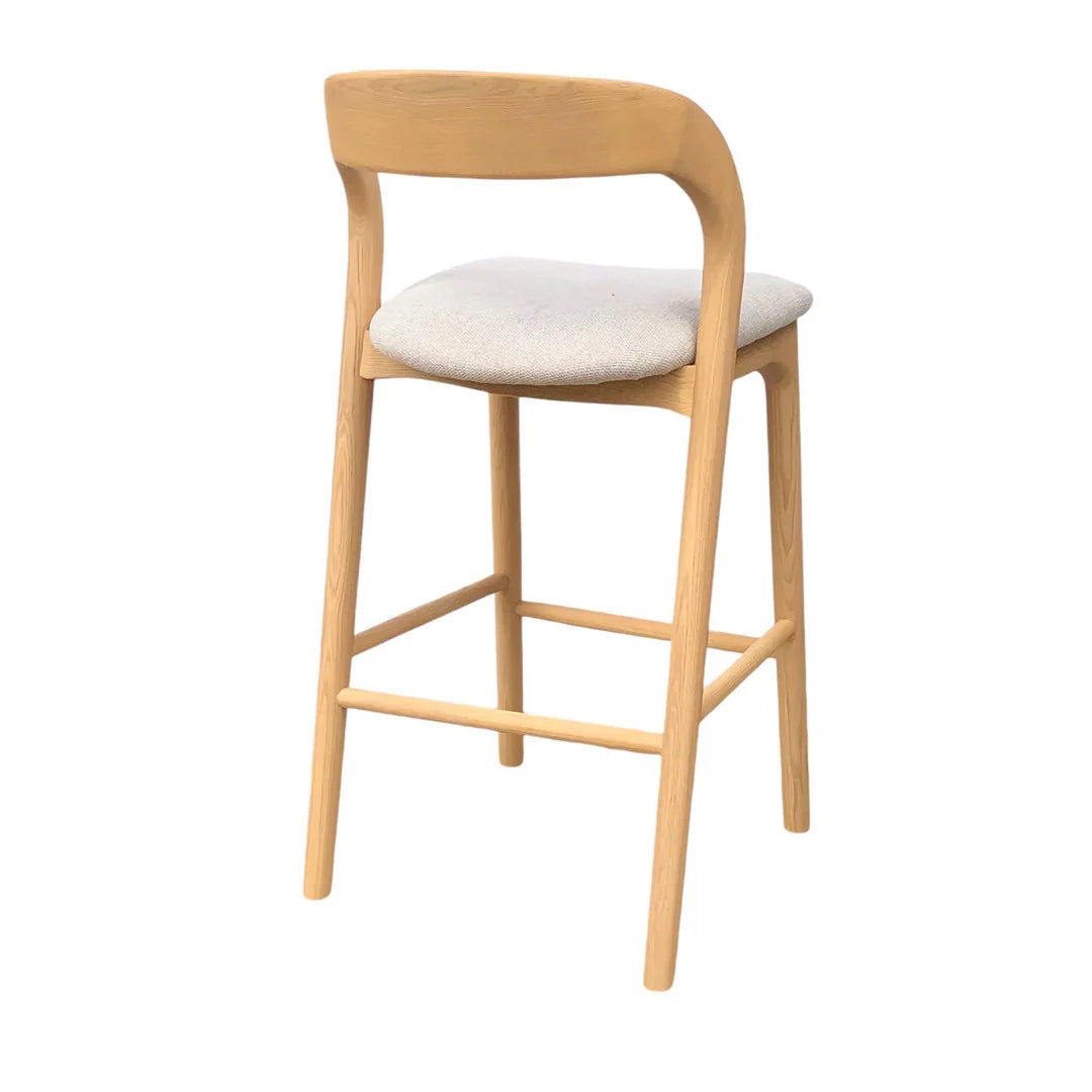 Showcasing Renuta Natural Bar Stool - Naxos Beige BS10566-NX Bar Stool by Calibre Furniturs