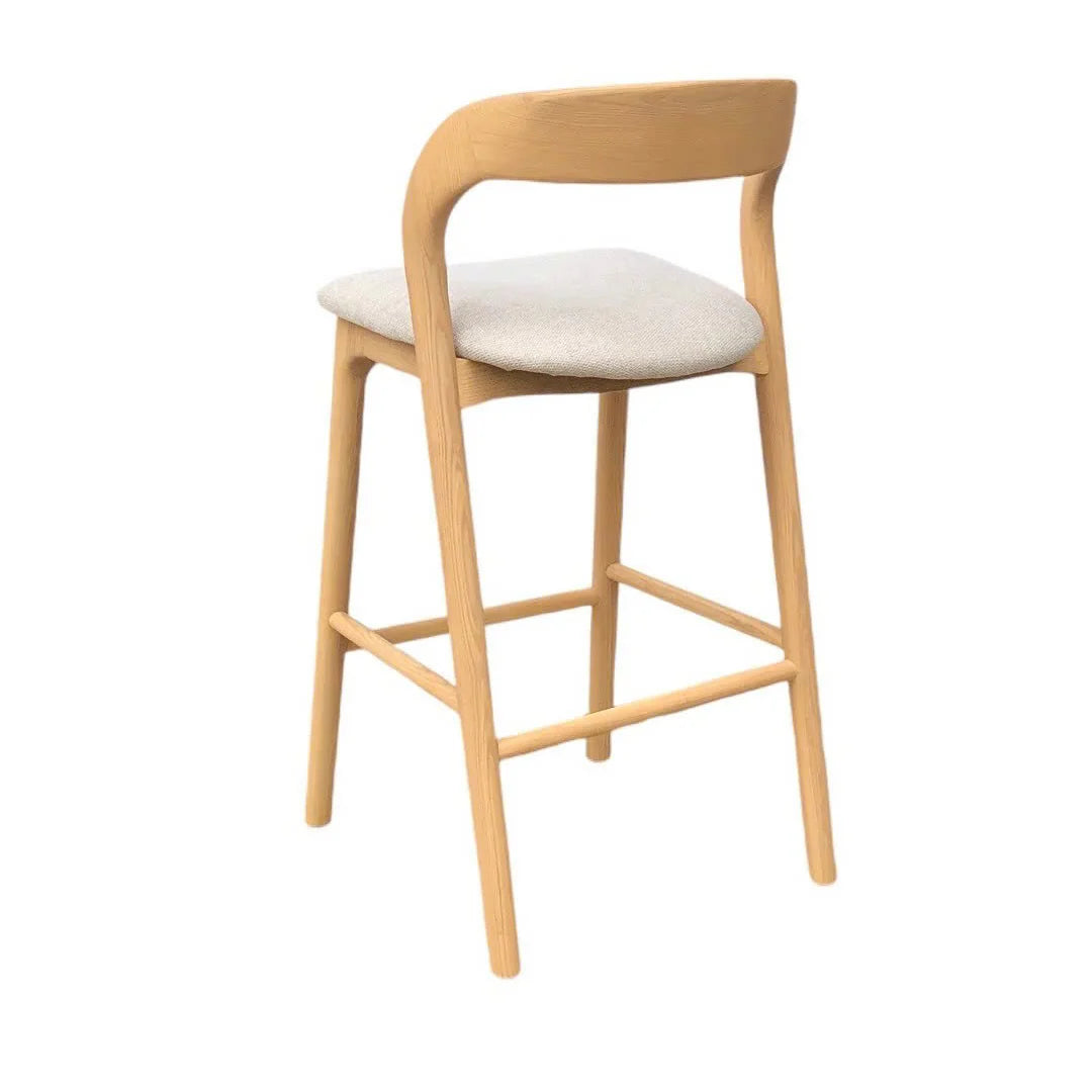 Showcasing Renuta Natural Bar Stool - Naxos Beige BS10566-NX Bar Stool by Calibre Furniturs