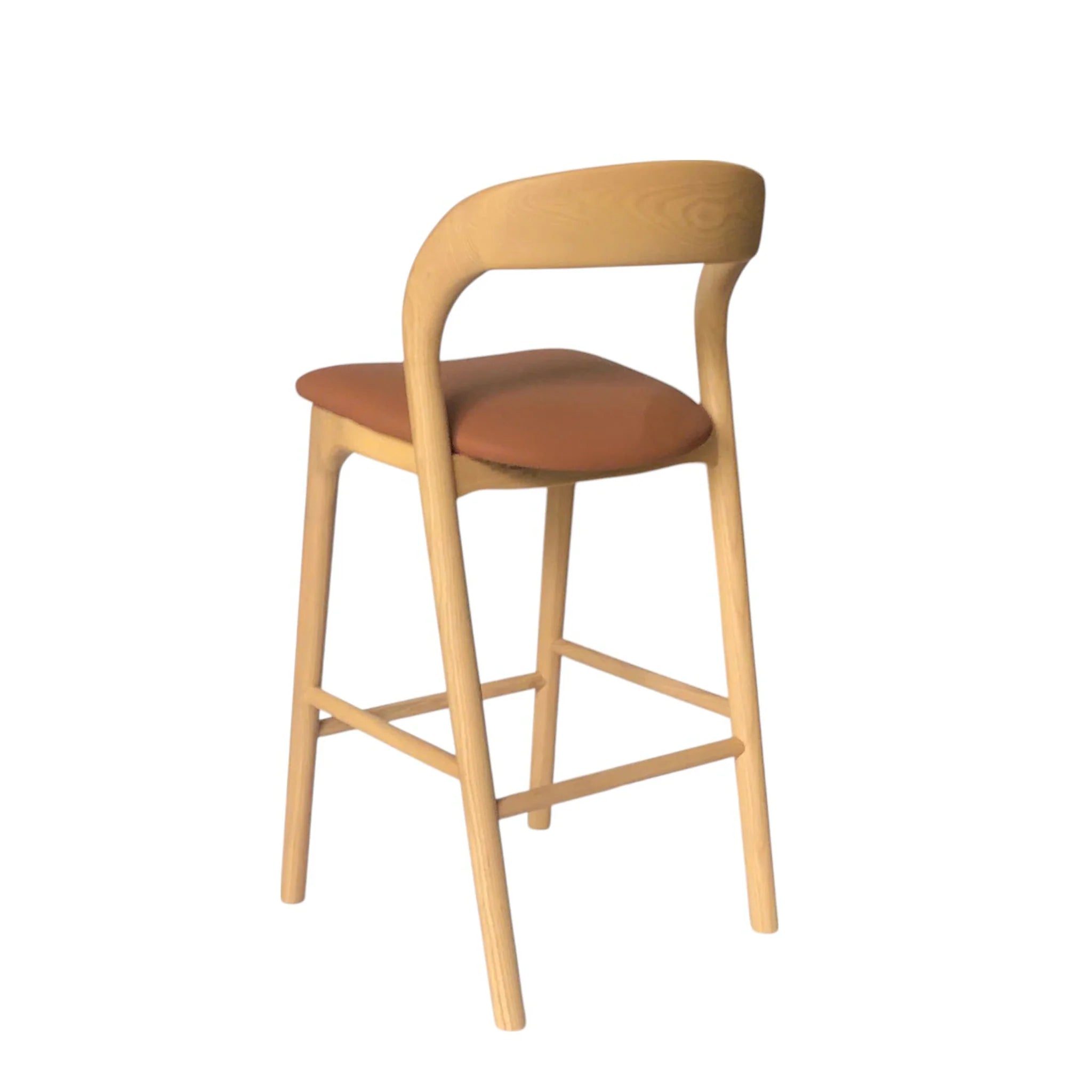 Canova 65cm Natural Bar Stool - Naxos Tan