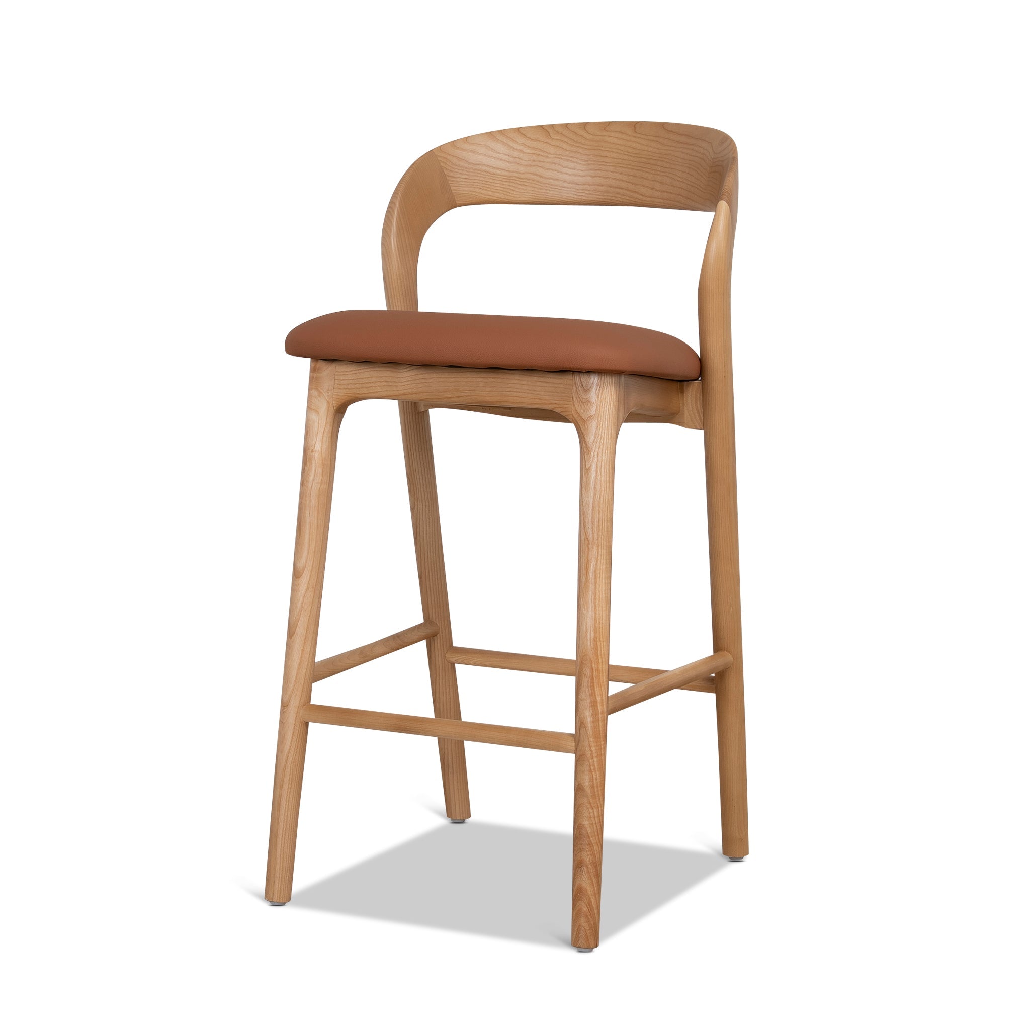 65cm Natural Bar Stool - Naxos Tan