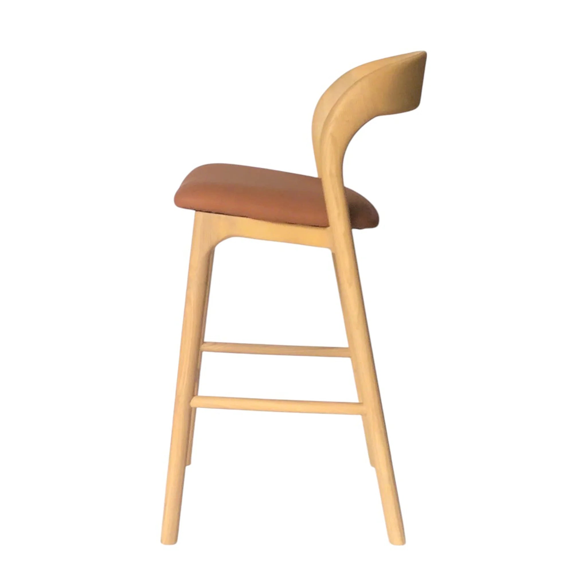 Canova 65cm Natural Bar Stool - Naxos Tan