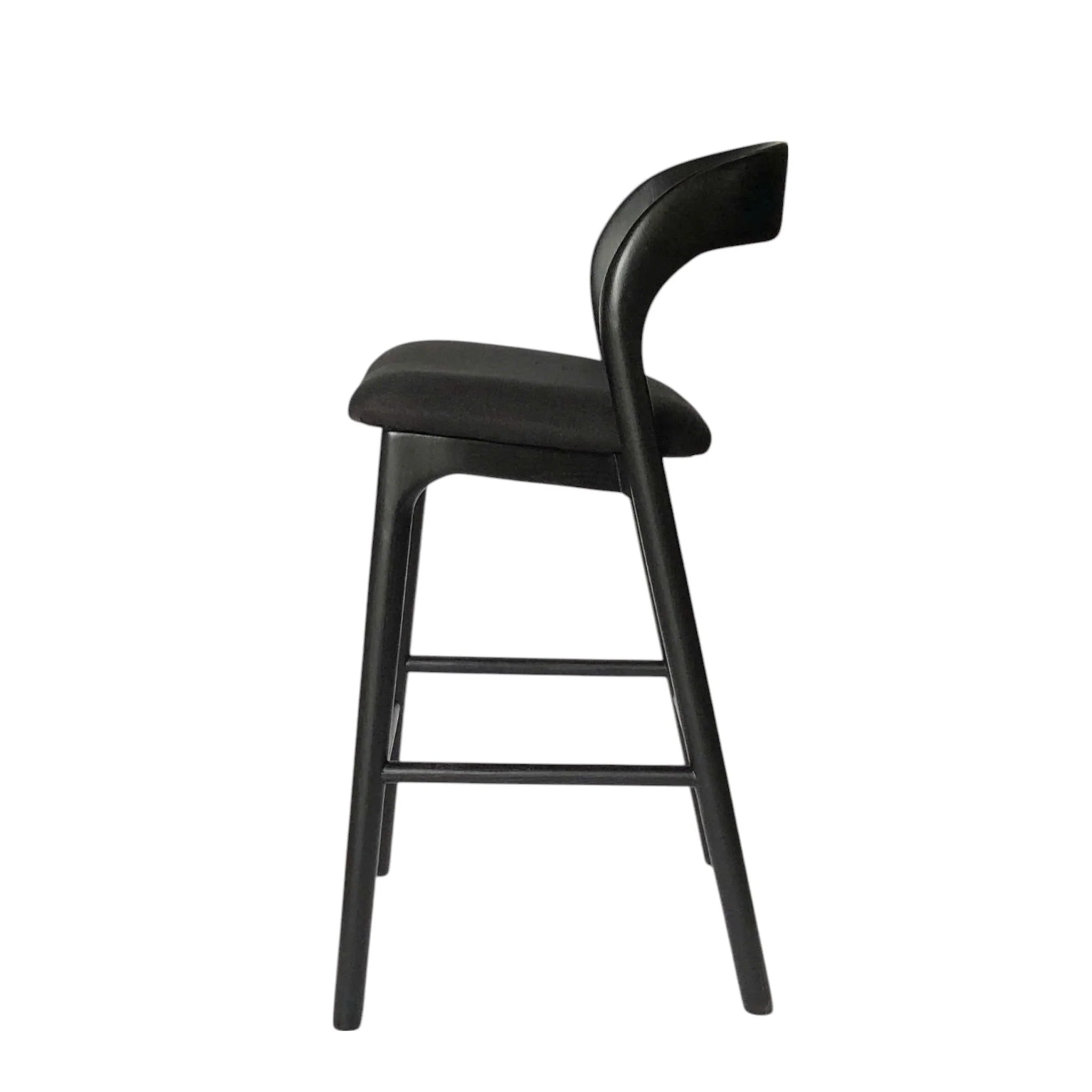 Showcasing Talavera 65cm Bar Stool - Full Black BS10568-NX Bar Stool by Calibre Furniturs