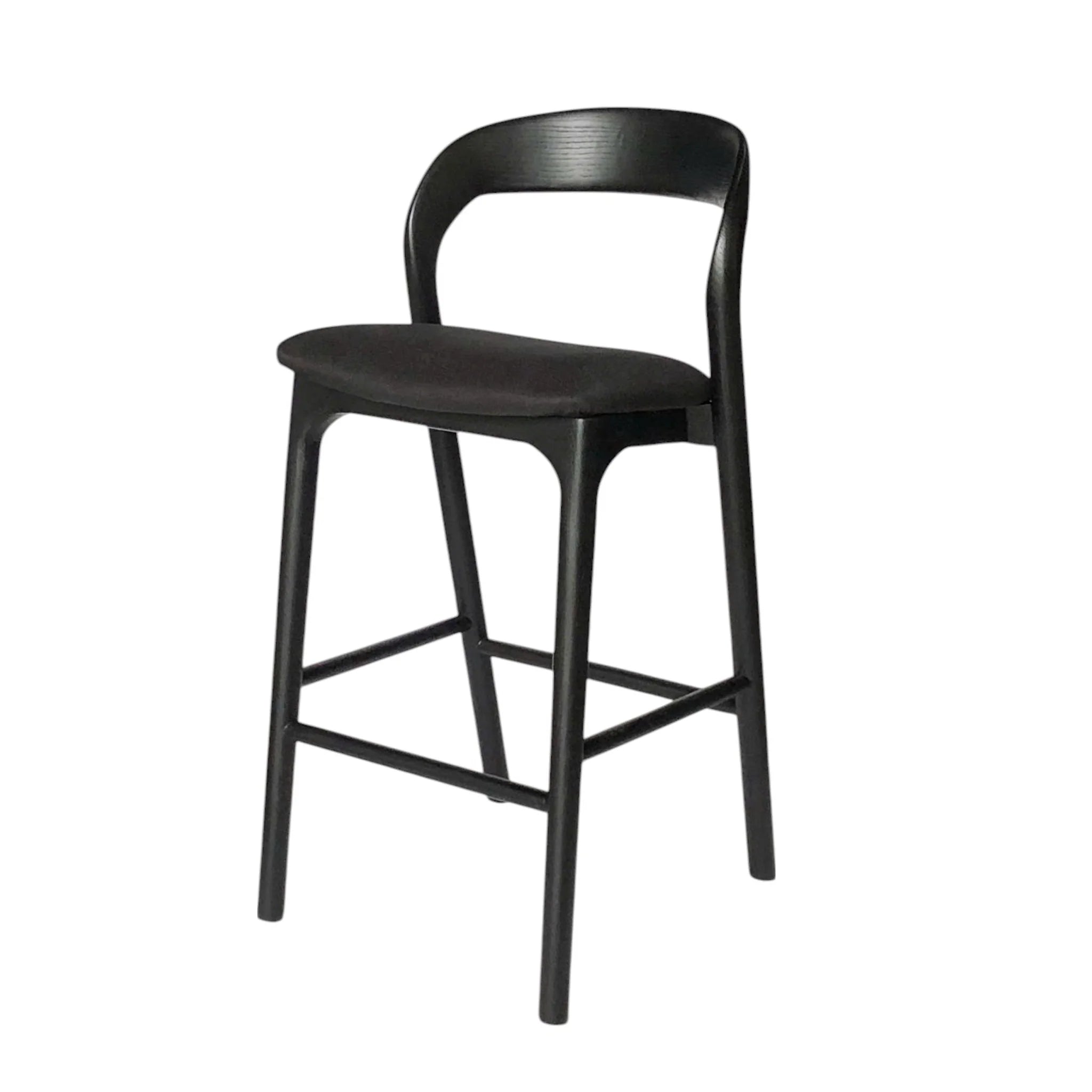 Showcasing Talavera 65cm Bar Stool - Full Black BS10568-NX Bar Stool by Calibre Furniturs