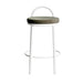 65cm White Frame Bar Stool - Dark Moss Green (Set of 2) - image 2