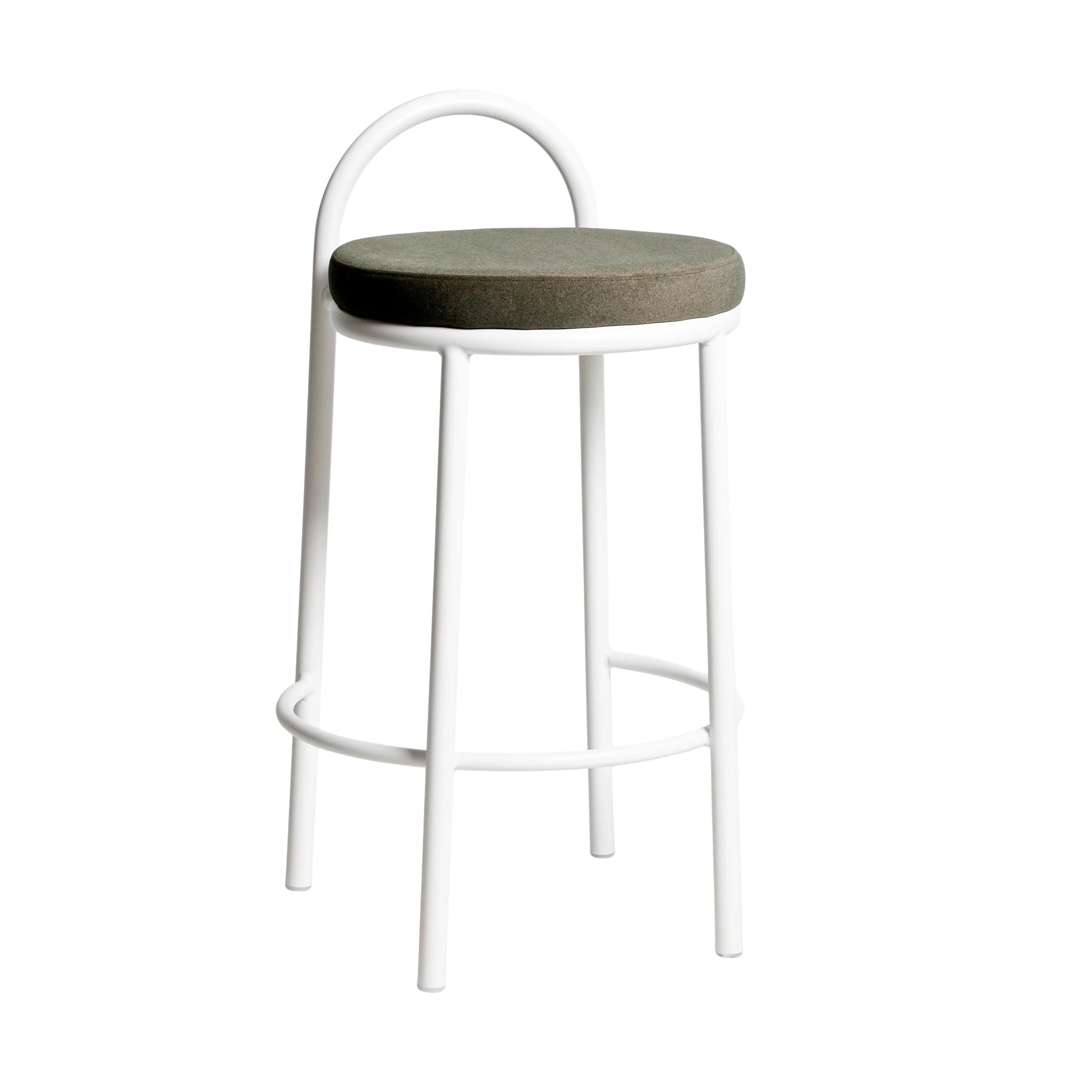 Showcasing Kilaria 63cm White Frame Bar Stool - Dark Moss Green (Set of 2) BS12012-FHx2 Bar Stool by Calibre Furniturs