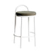 65cm White Frame Bar Stool - Dark Moss Green (Set of 2) - image 3