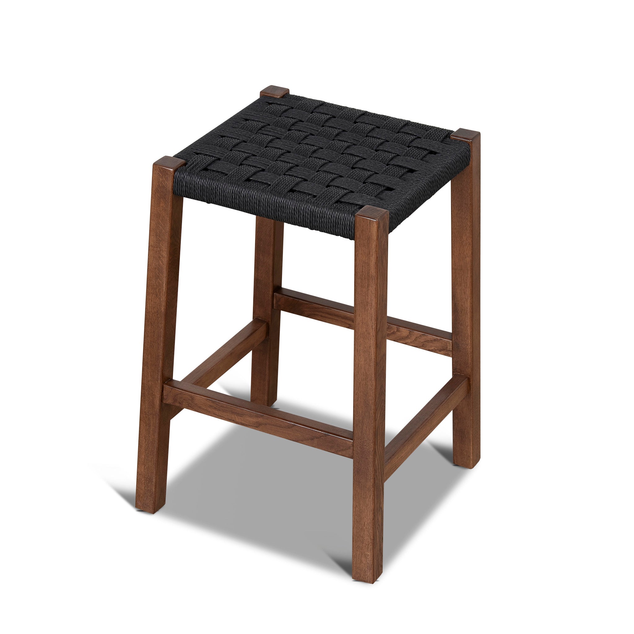 CBS12258-OW 65cm Rattan Bar Stool - Walnut