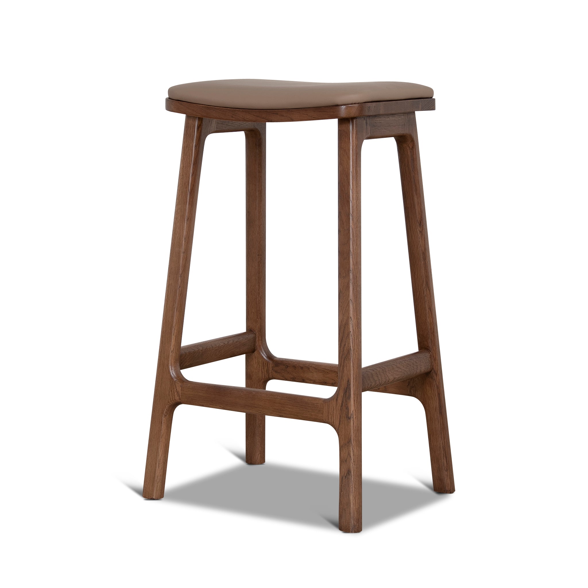 CBS12259-OW 67cm Walnut Bar Stool - Mocha Brown