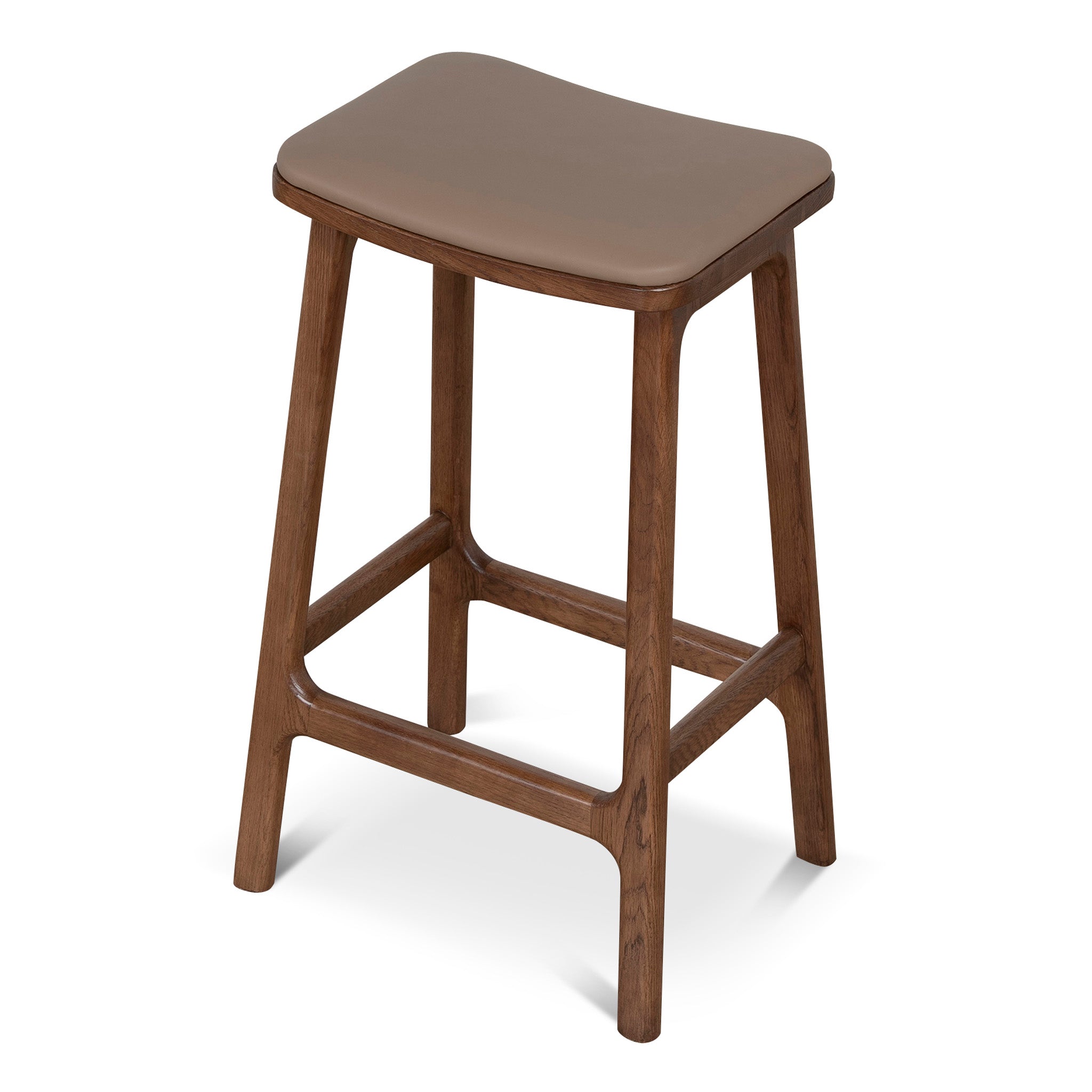 CBS12259-OW 67cm Walnut Bar Stool - Mocha Brown
