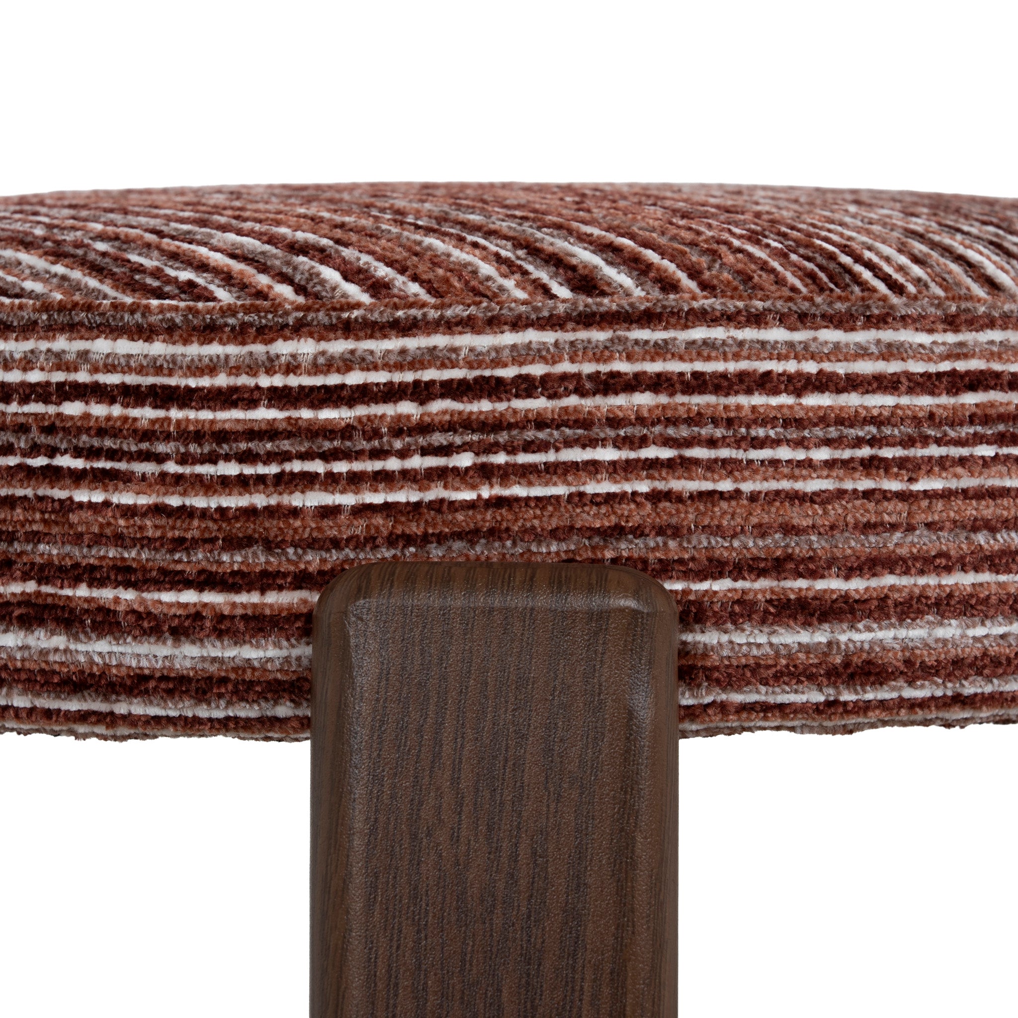 CBS12442-CI Walnut Barstool - Burgundy Stripe