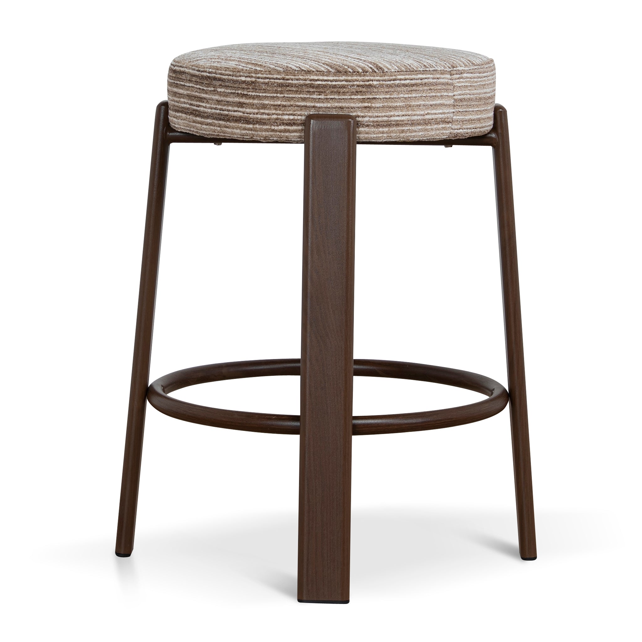CBS12443-CI Walnut Barstool - Coconut Stripe