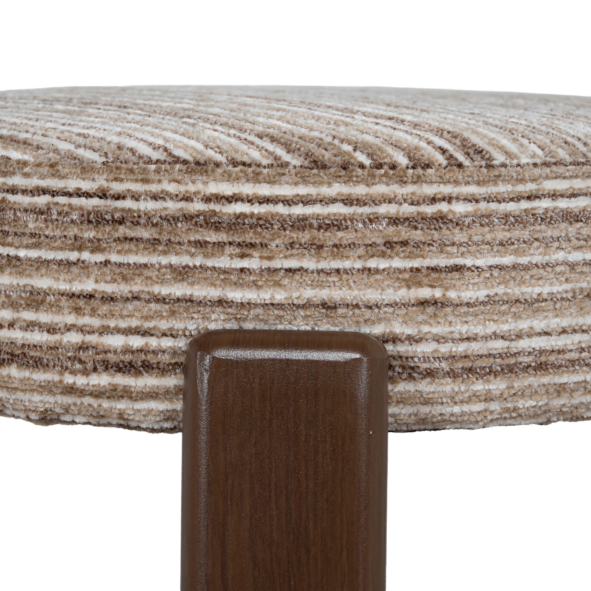 Walnut Barstool - Coconut Stripe