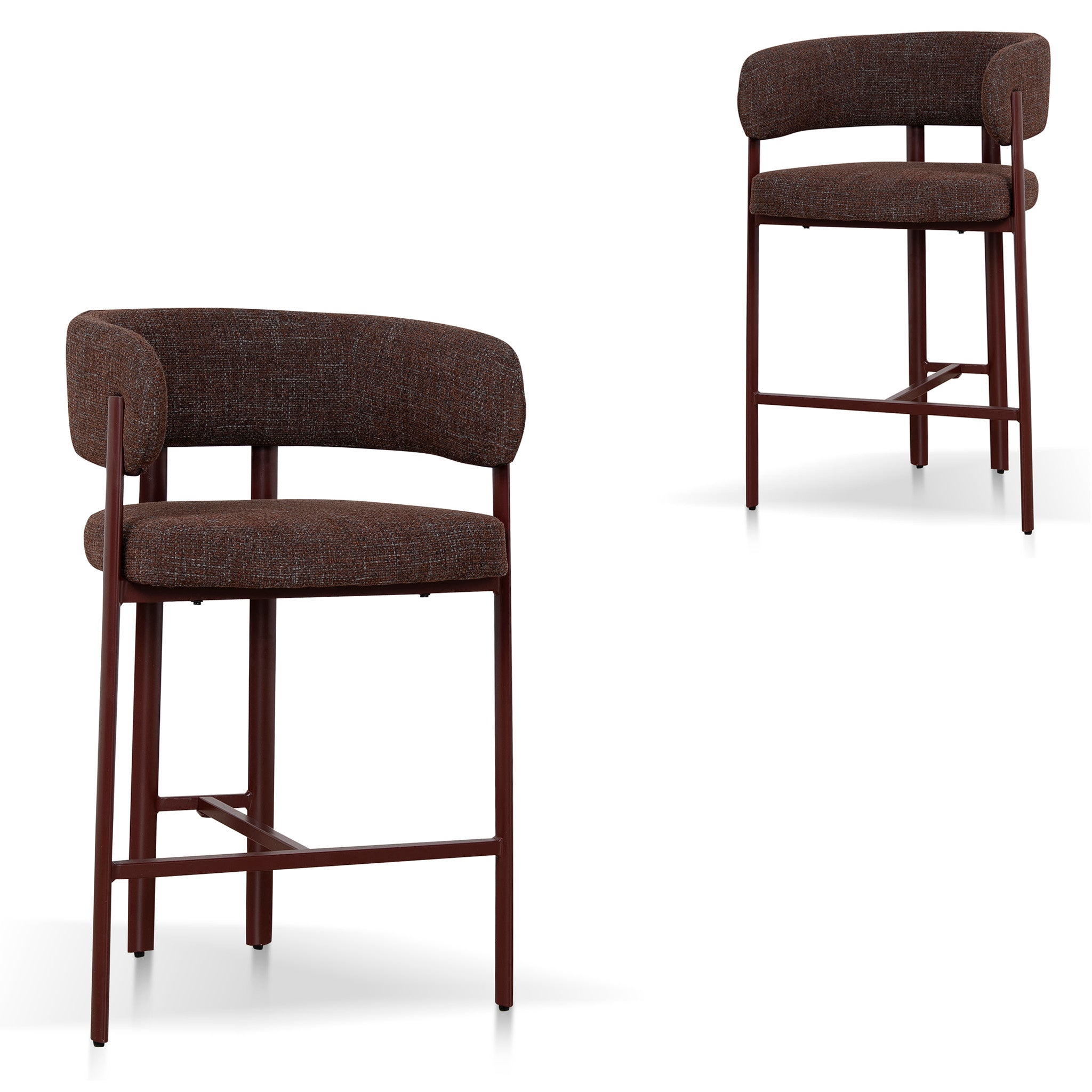 CBS12458-CI Red Barstool - Moss Brown (Set of 2)