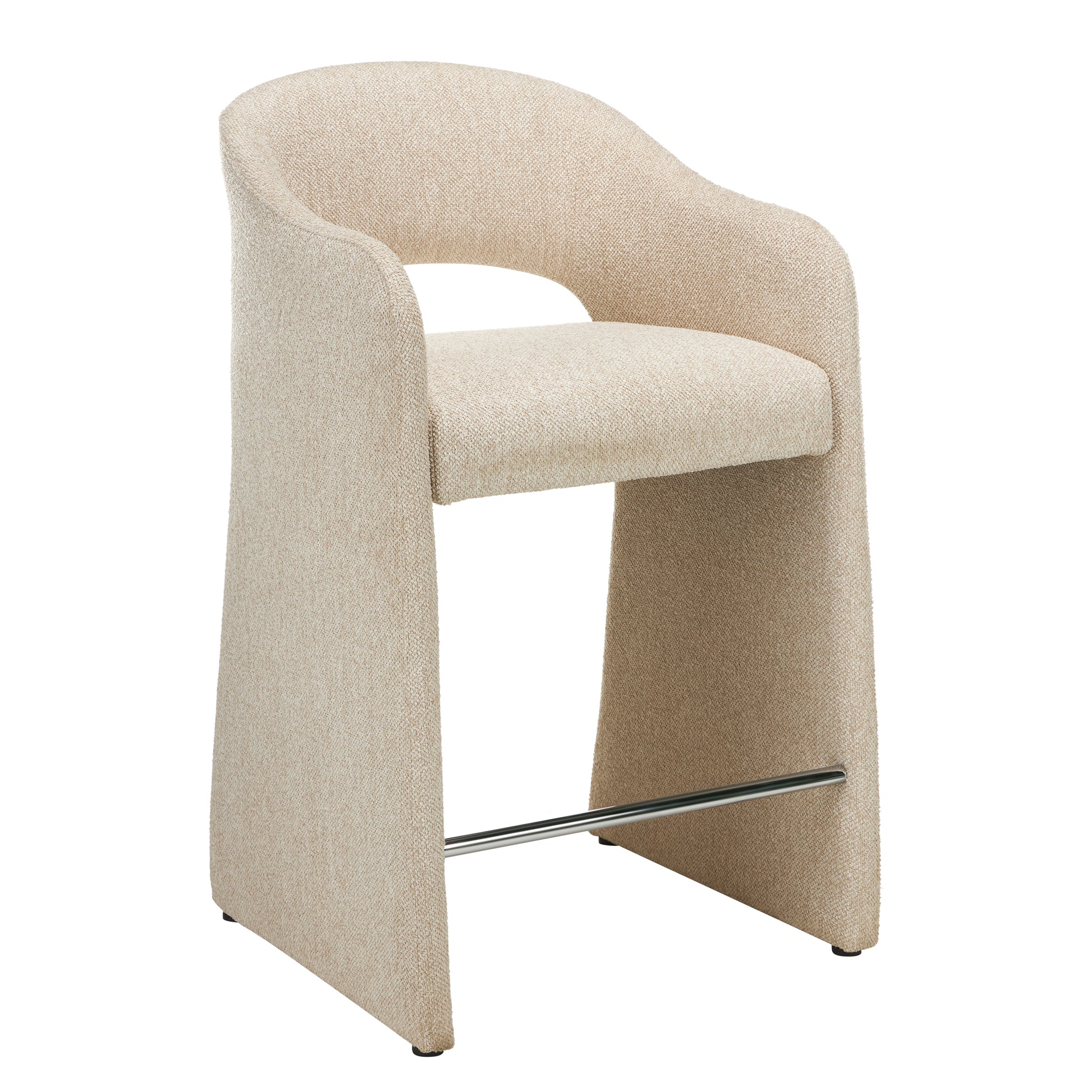 65cm Fabric Bar Stool - Cobble Beige (Set of 2) - image 3