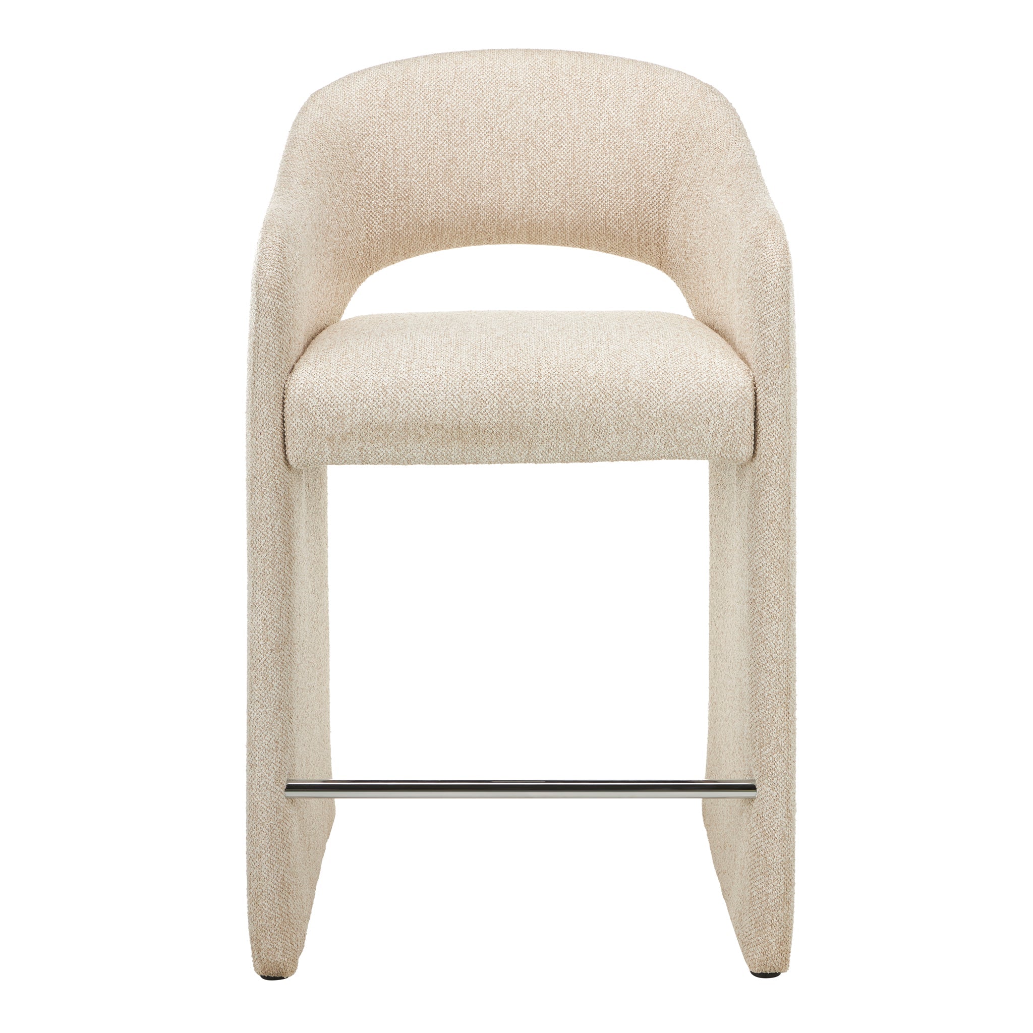 CBS12681-MR 65cm Fabric Bar Stool - Cobble Beige (Set of 2)