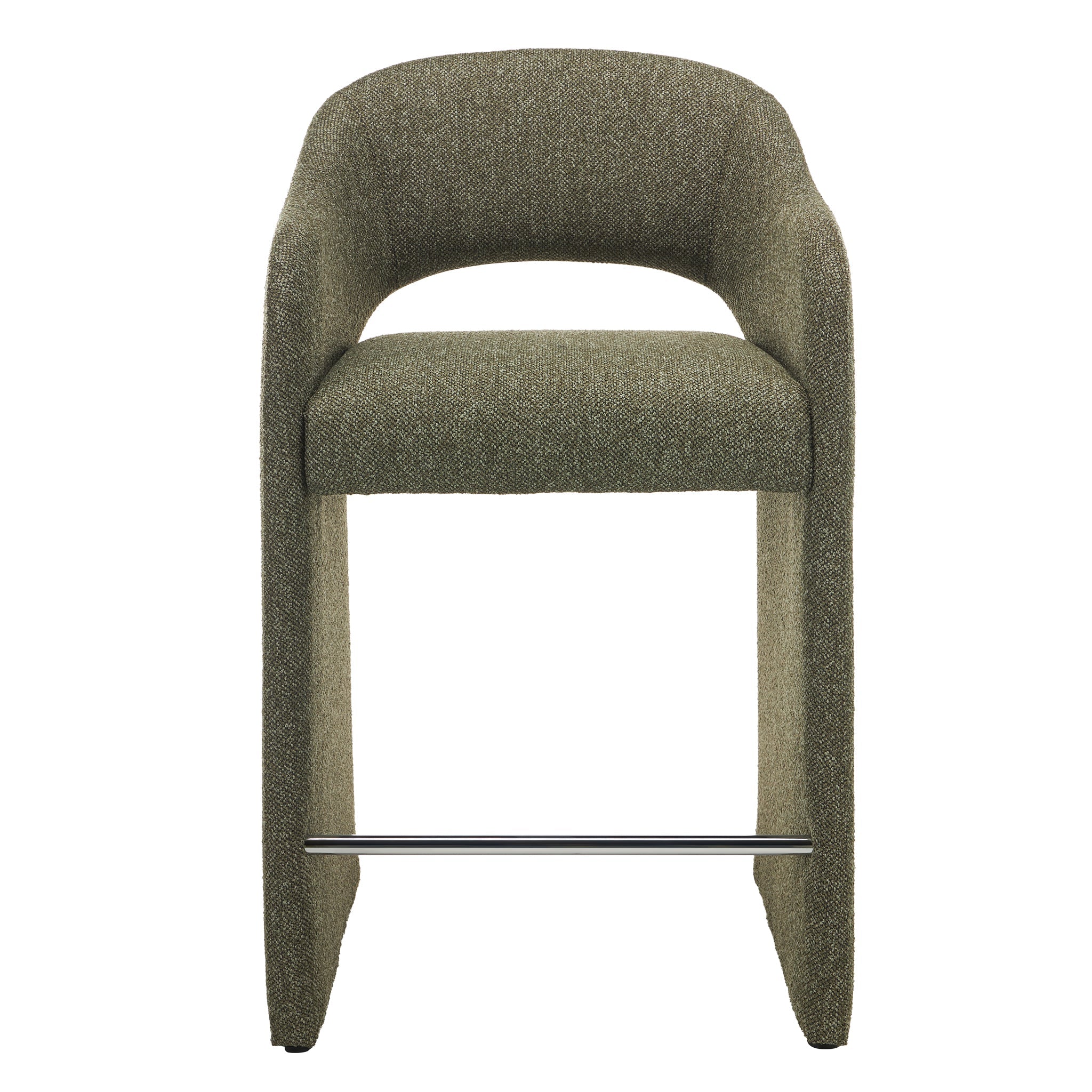 65cm Fabric Bar Stool - Twill Green (Set of 2) - image 2