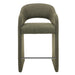 65cm Fabric Bar Stool - Twill Green (Set of 2) - image 2