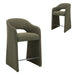 65cm Fabric Bar Stool - Twill Green (Set of 2)