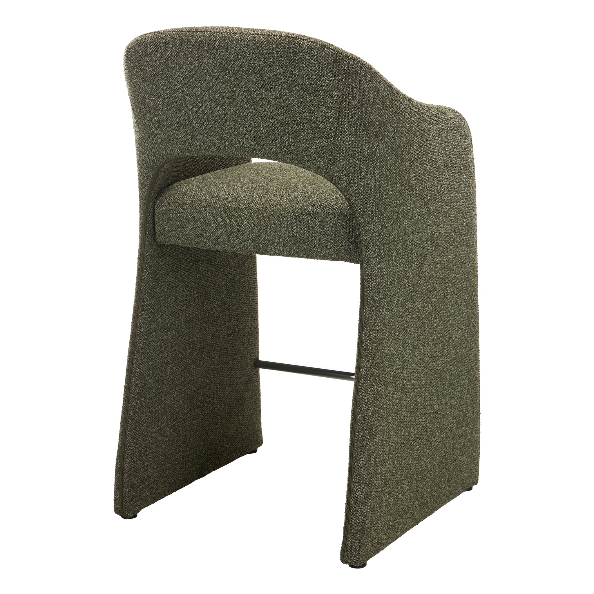 65cm Fabric Bar Stool - Twill Green (Set of 2) - image 5
