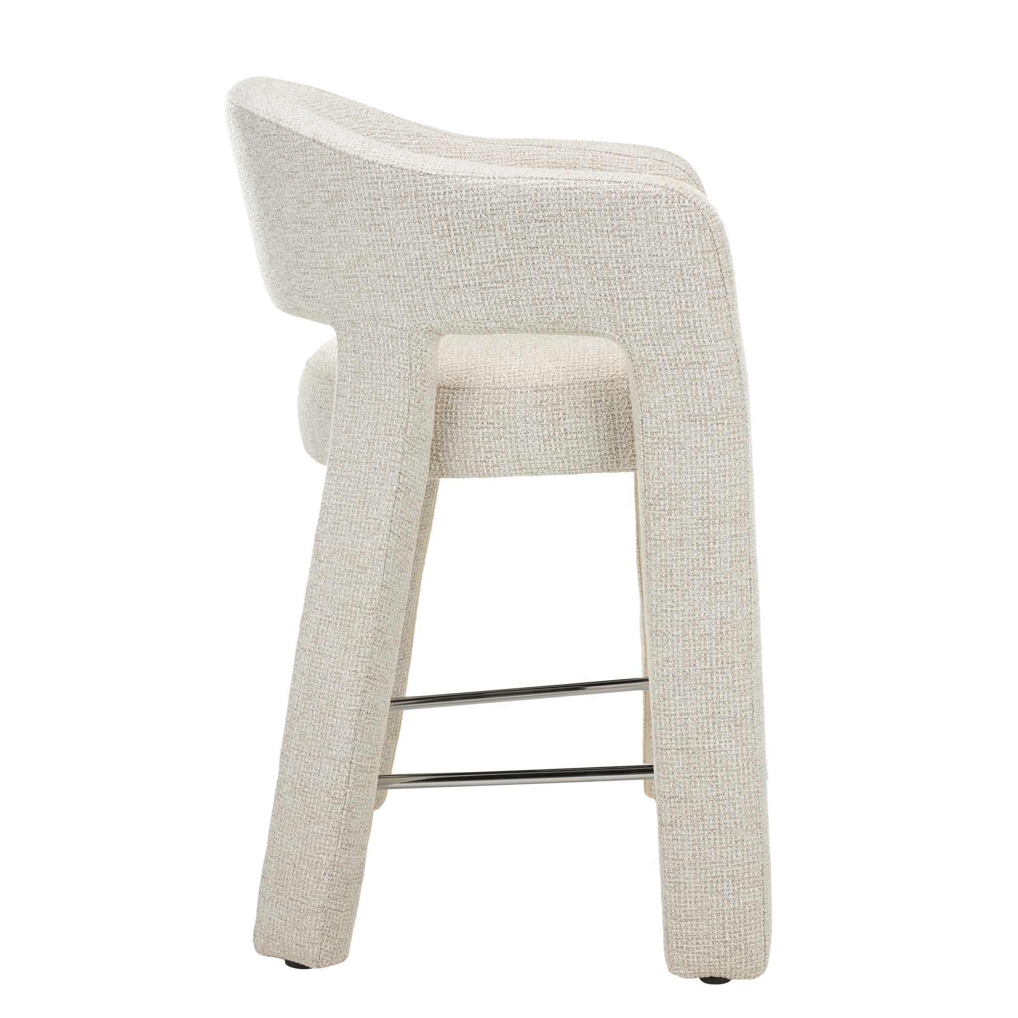 66cm Fabric Bar Stool - Verona Ivory (Set of 2) - image 4