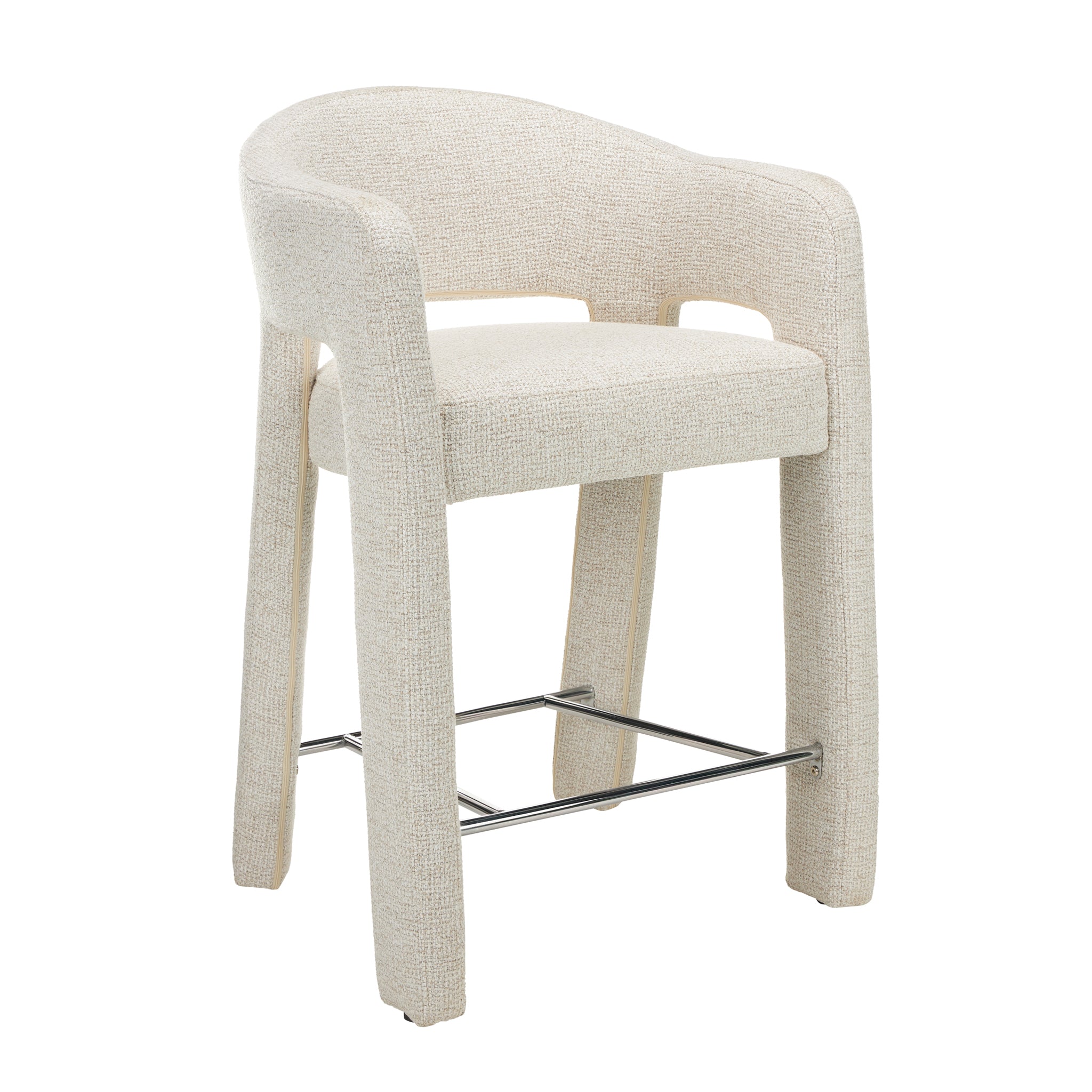 66cm Fabric Bar Stool - Verona Ivory (Set of 2) - image 3