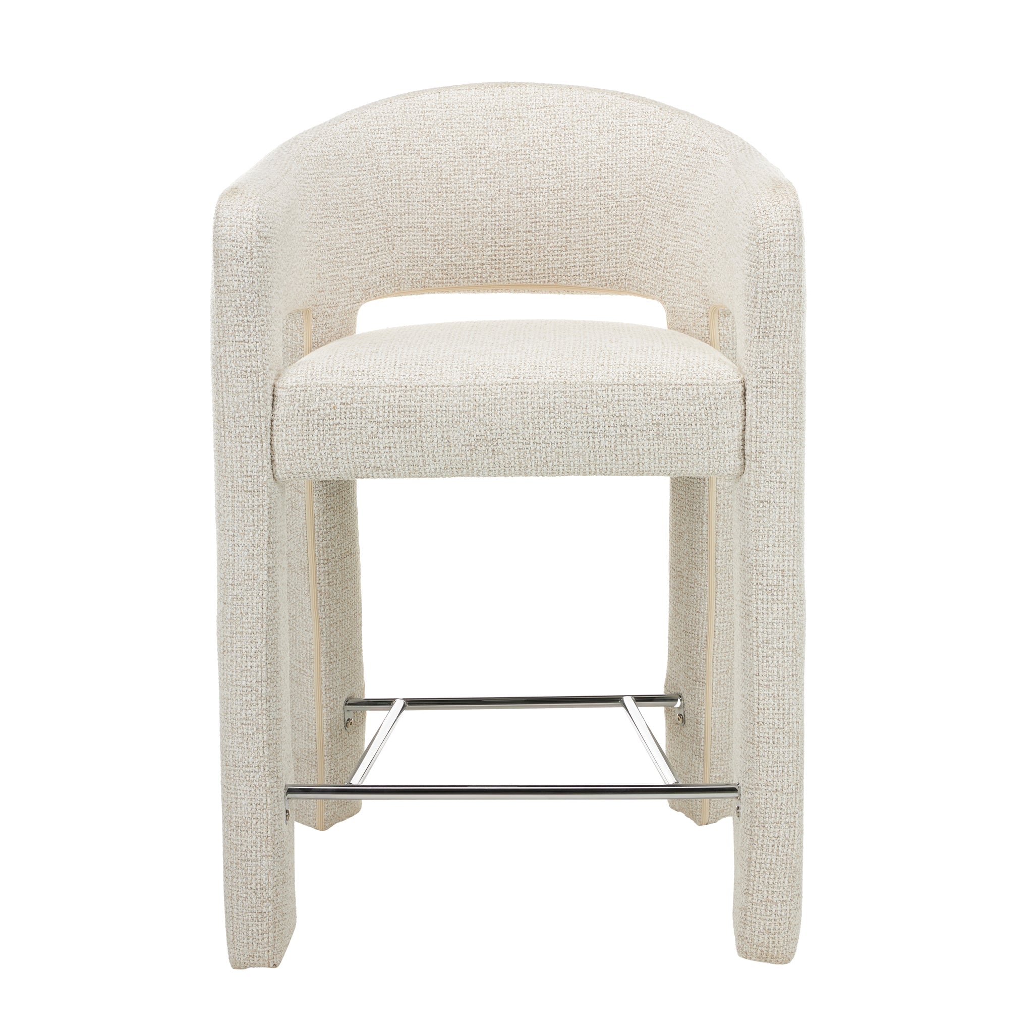 66cm Fabric Bar Stool - Verona Ivory (Set of 2) - image 2