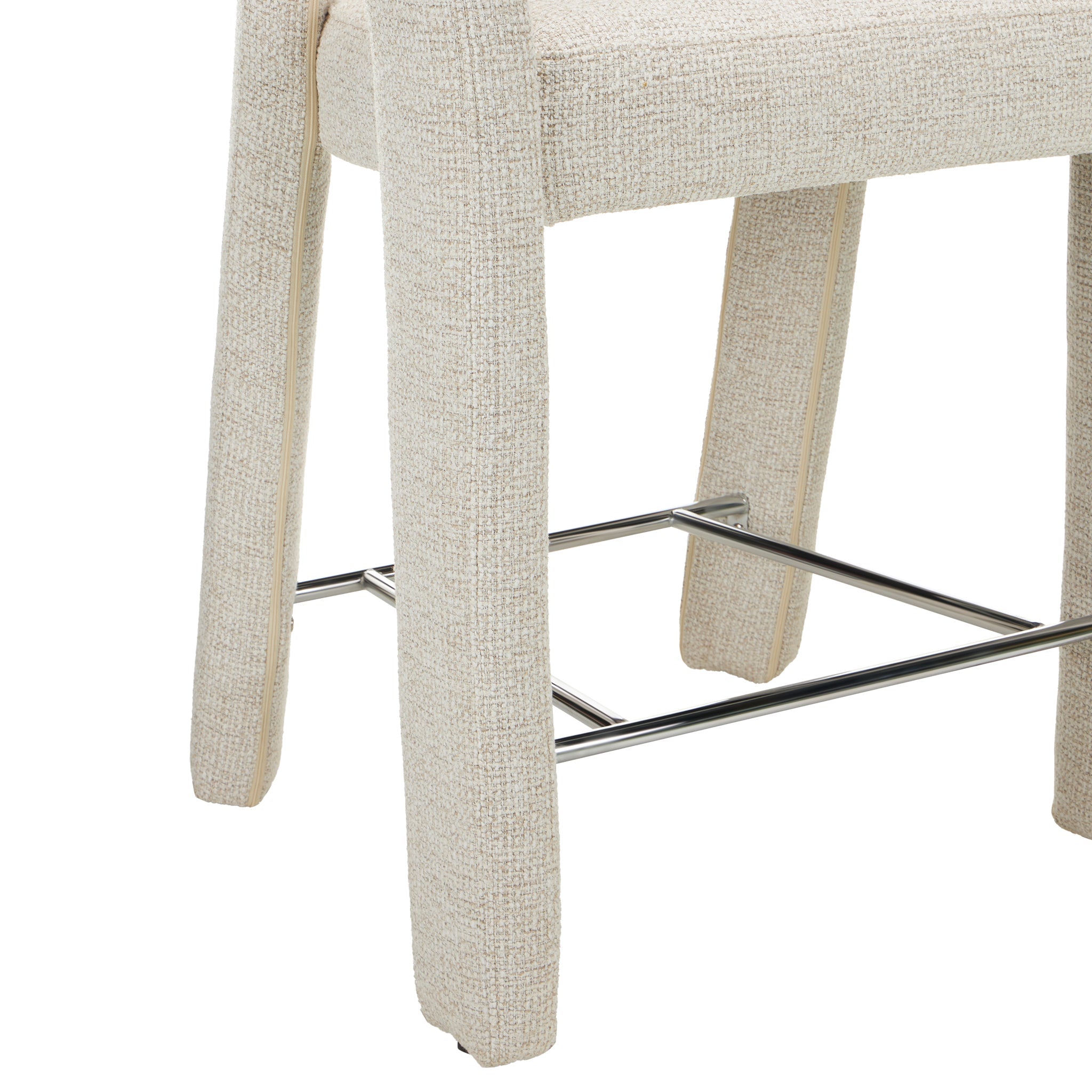 66cm Fabric Bar Stool - Verona Ivory (Set of 2) - image 8