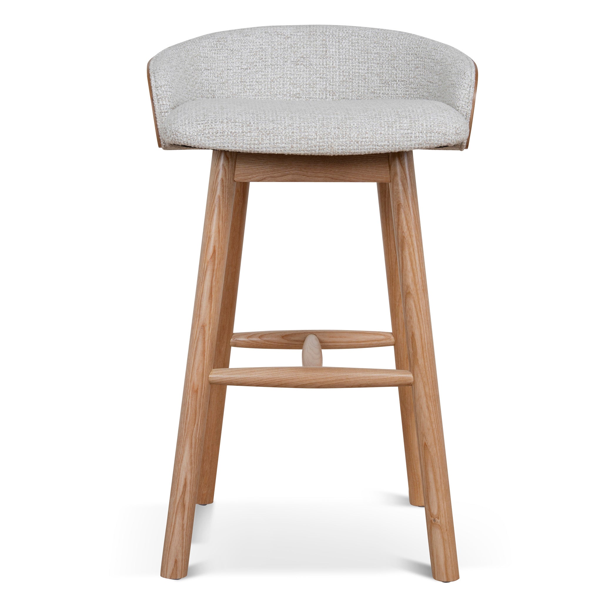 65cm Natural Bar Stool - Verona Ivory