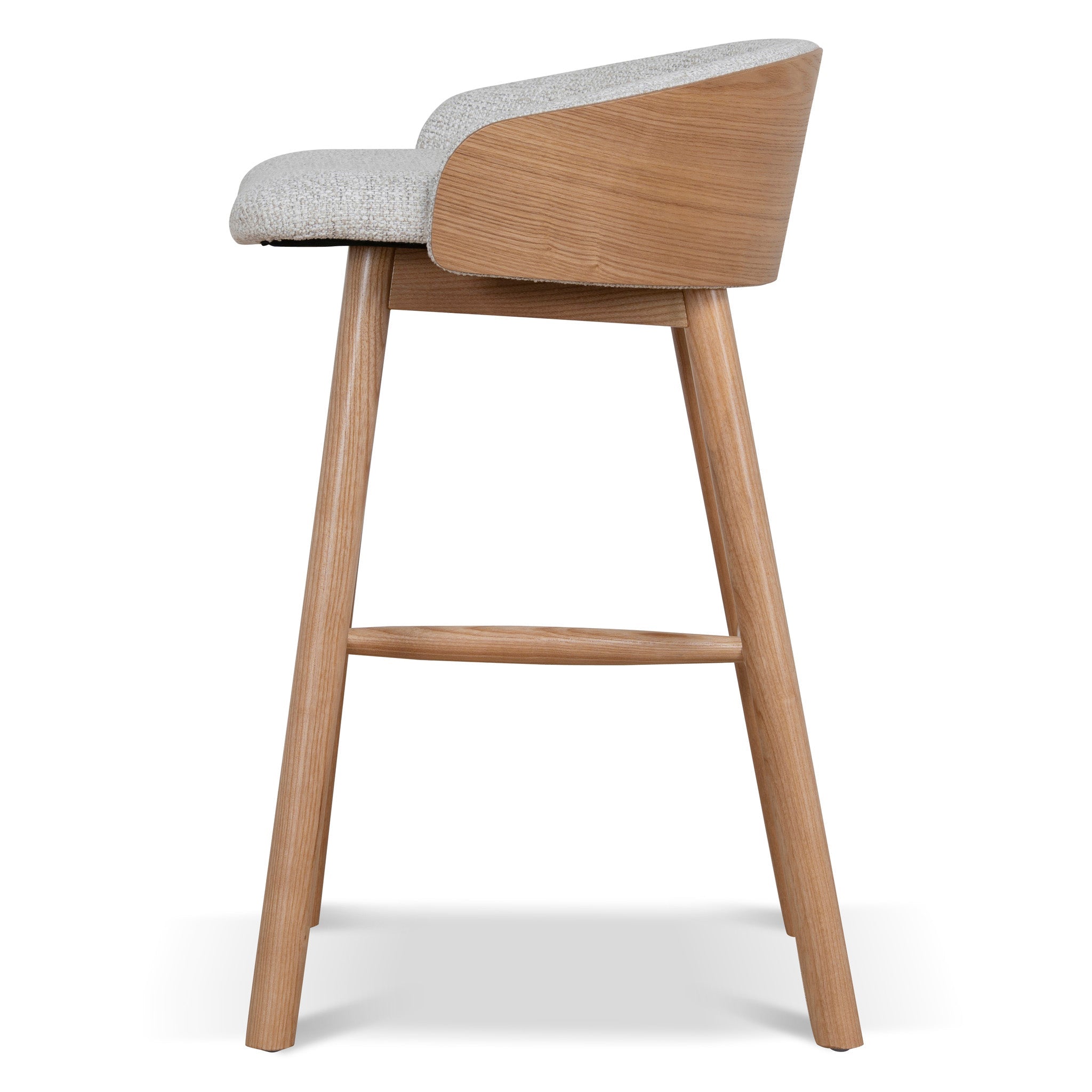65cm Natural Bar Stool - Verona Ivory