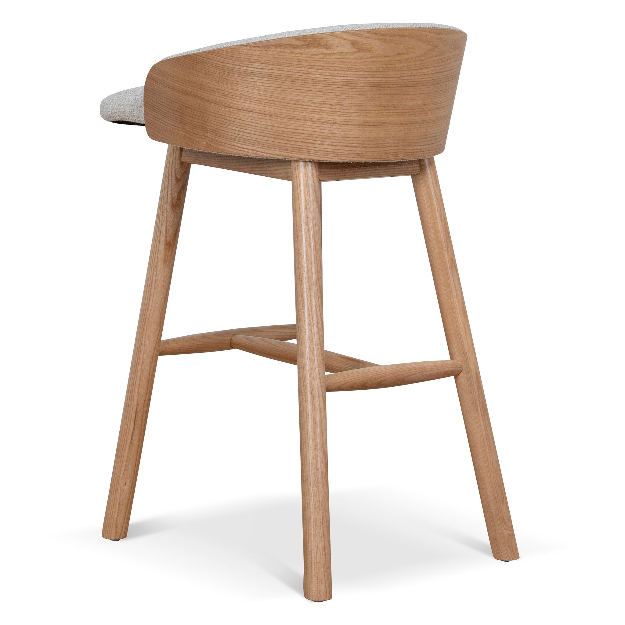 65cm Natural Bar Stool - Verona Ivory