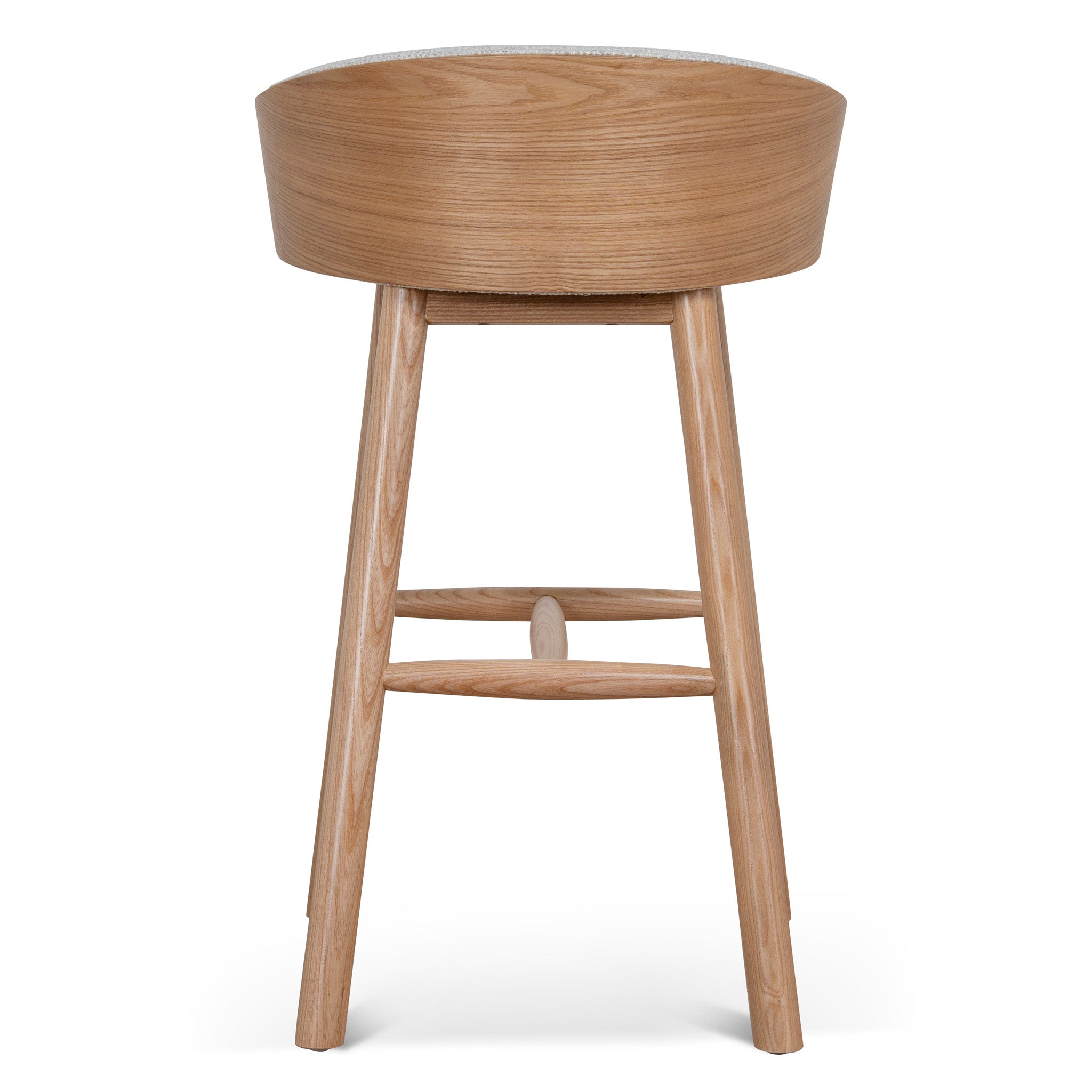 65cm Natural Bar Stool - Verona Ivory