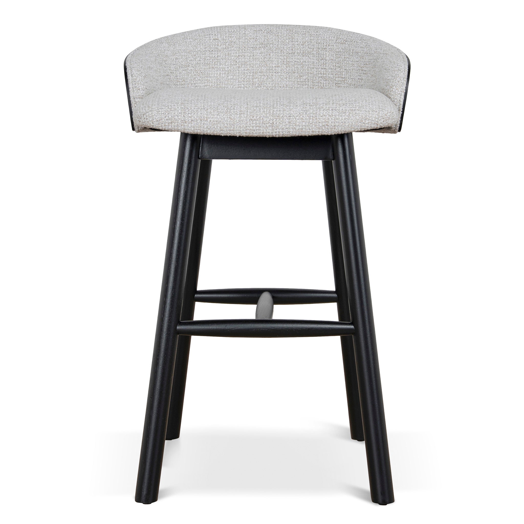 CBS12734-DR 65cm Black Bar Stool - Verona Ivory