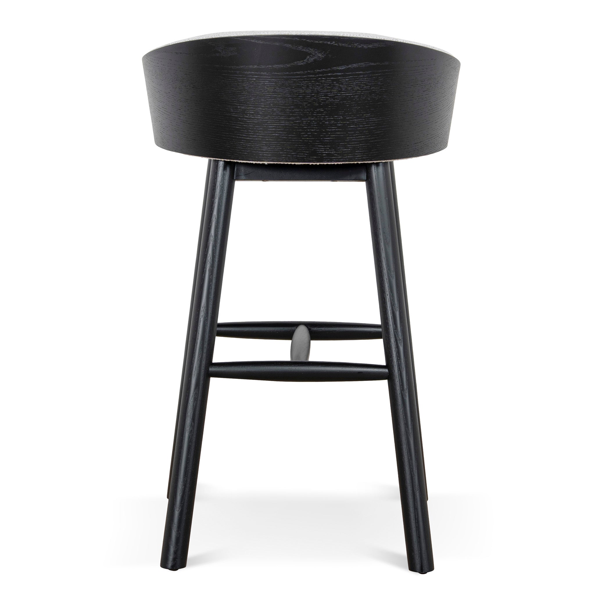 CBS12734-DR 65cm Black Bar Stool - Verona Ivory