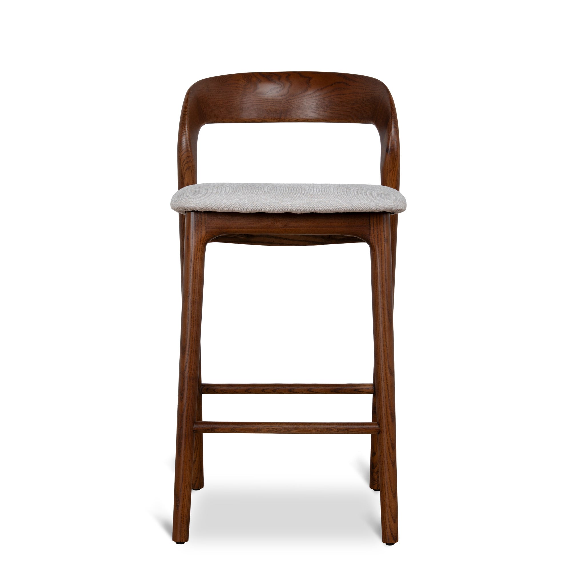 CBS12741-NX 65cm Walnut Bar Stool - Naxos Beige