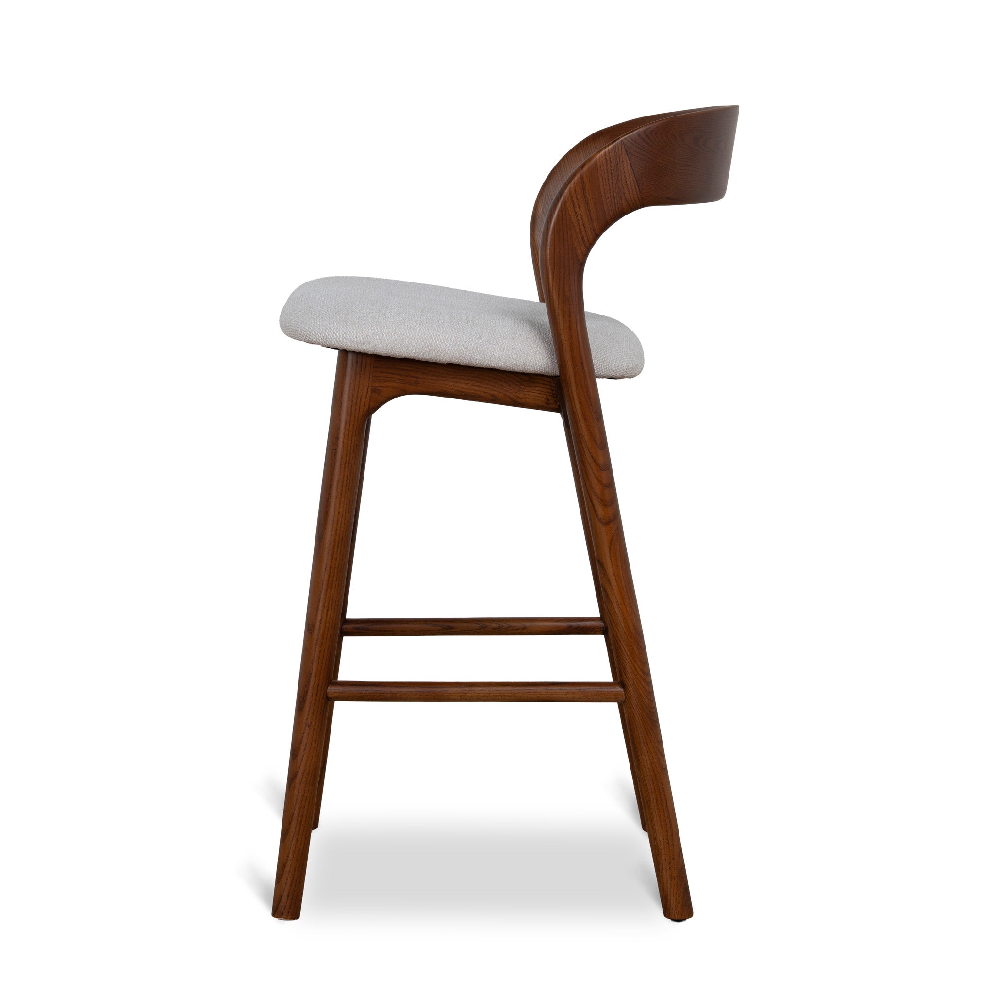CBS12741-NX 65cm Walnut Bar Stool - Naxos Beige