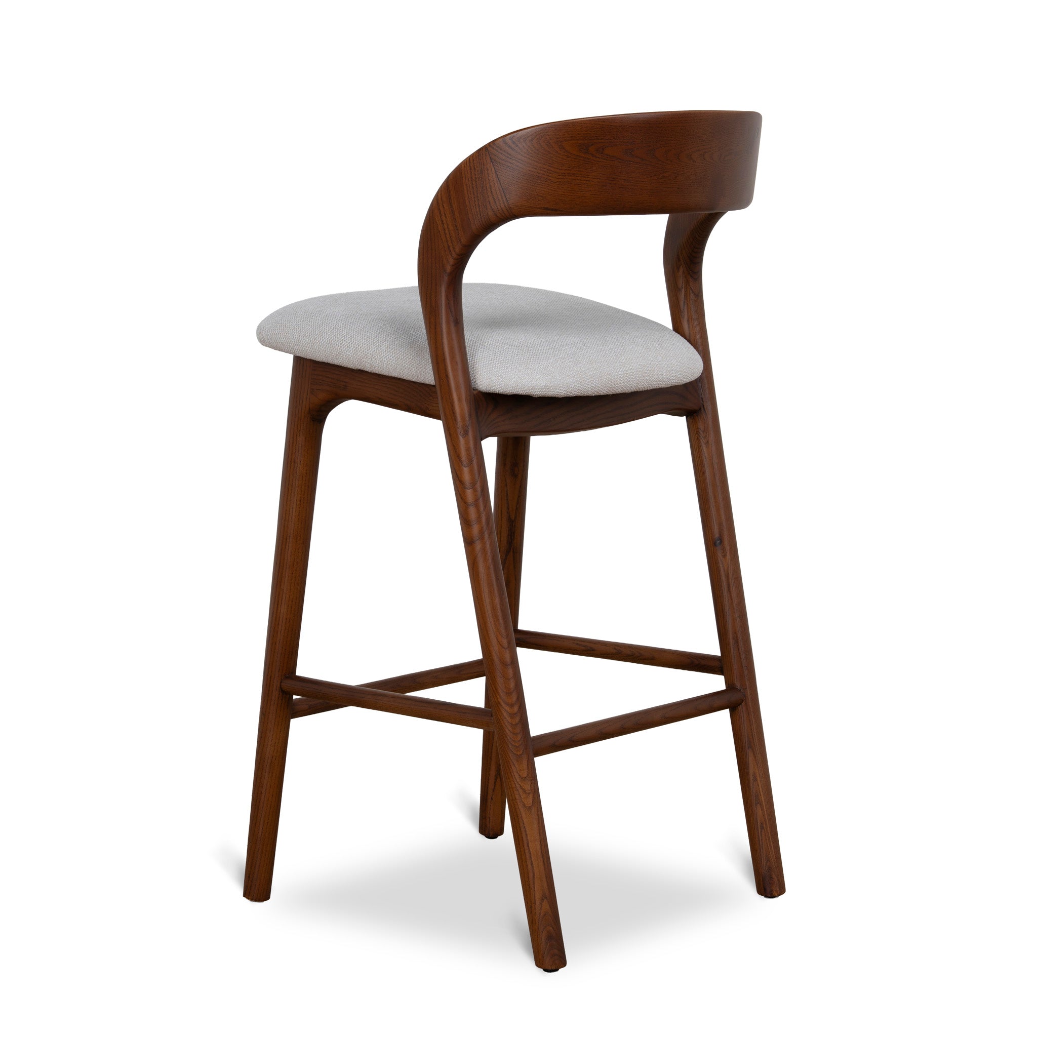 CBS12741-NX 65cm Walnut Bar Stool - Naxos Beige