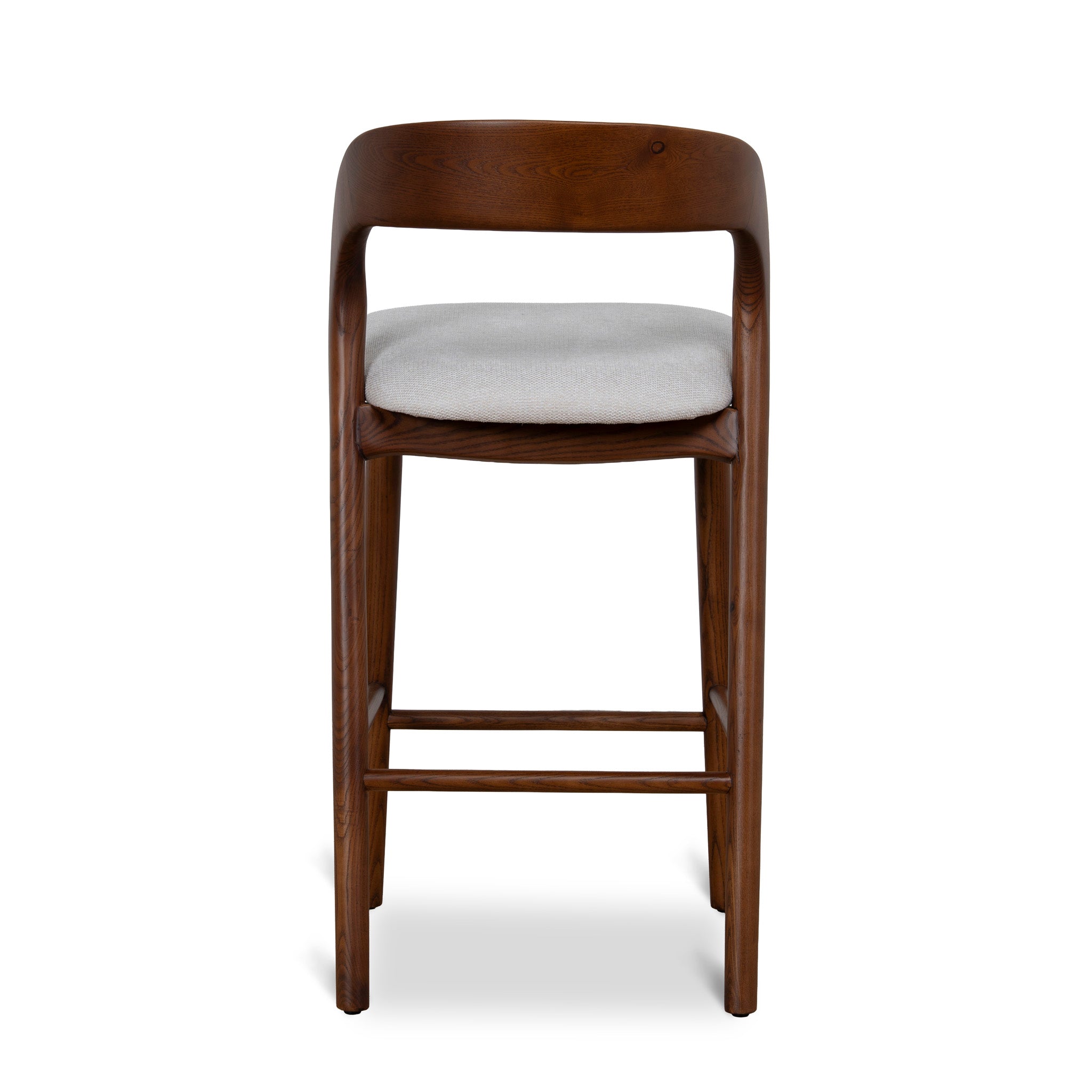 CBS12741-NX 65cm Walnut Bar Stool - Naxos Beige
