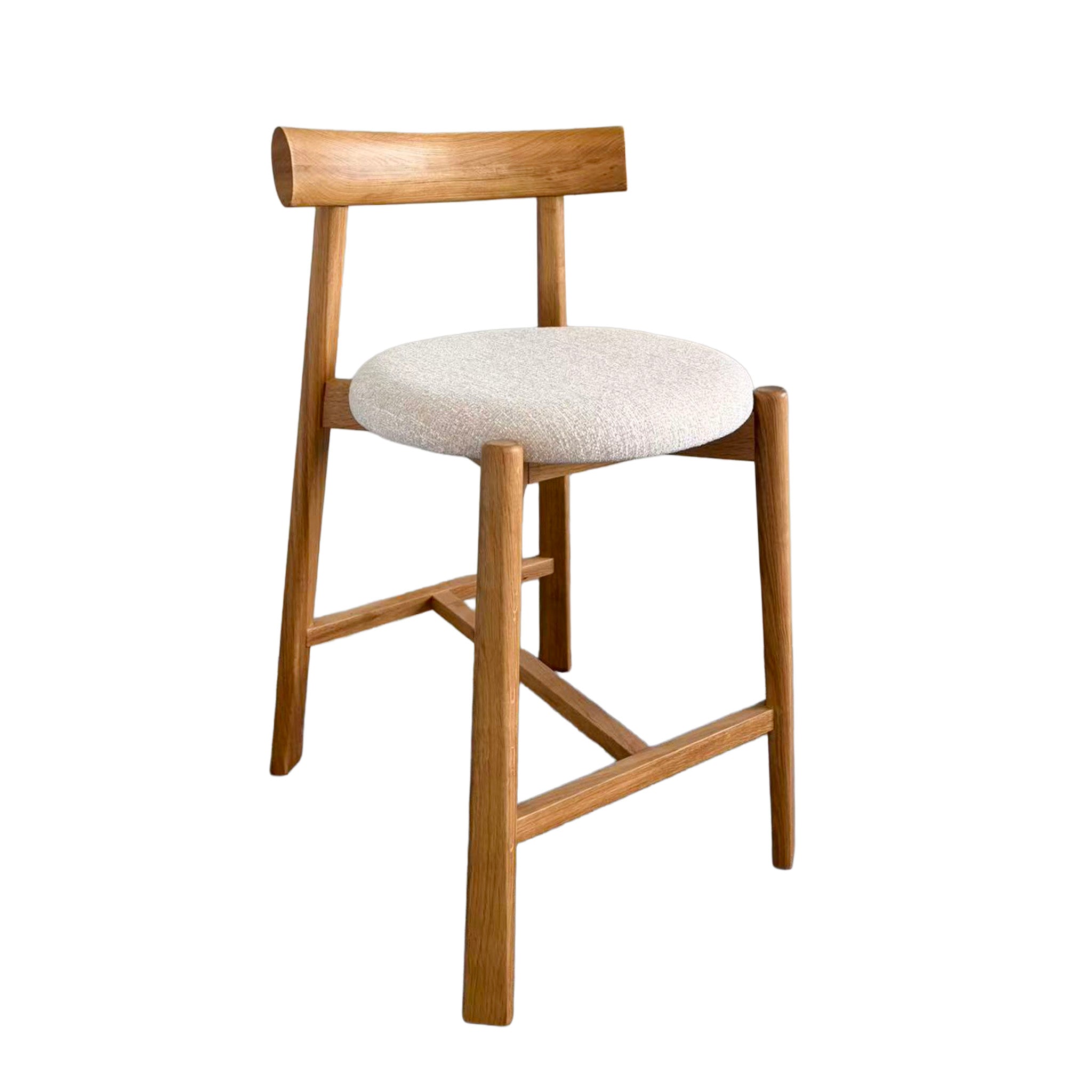 65cm Natural Barstool - California Beige (Set of 2)