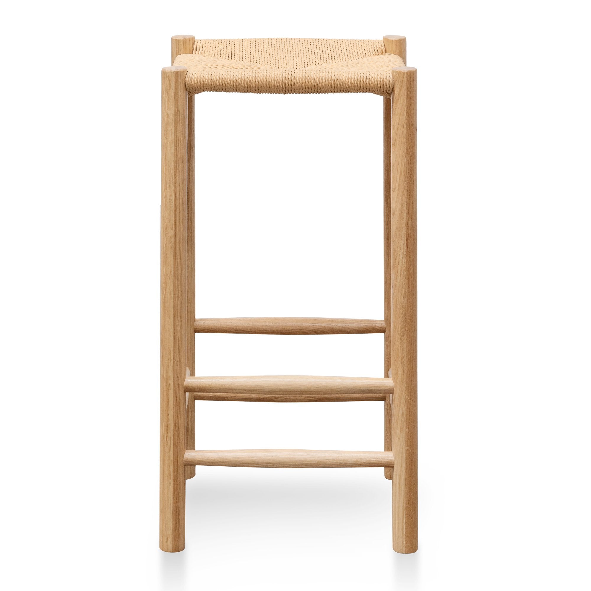 Erika 65cm Rattan Bar Stool - Natural